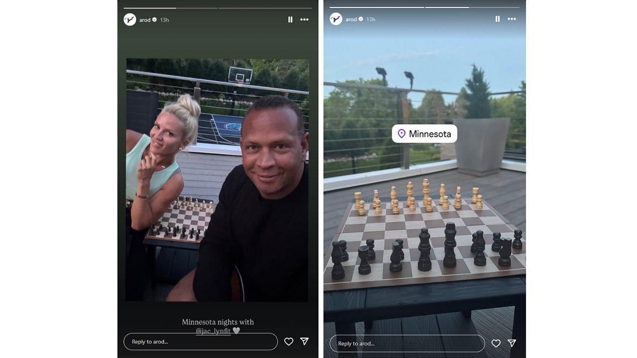 Rodriguez with girlfriend Jaclyn Cordeiro (arod/Instagram)